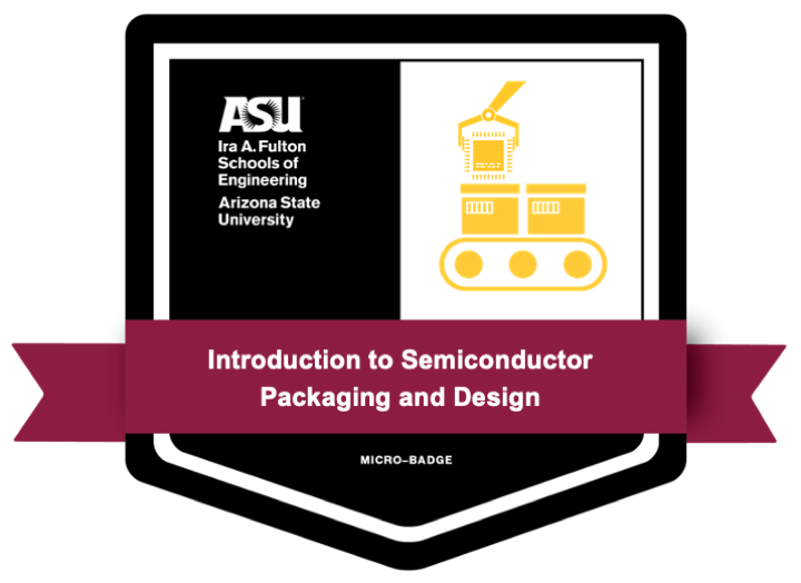microbadge for introduction to semiconductor packaging